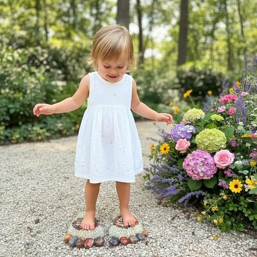 Outdooor Stepping Stones – Decorative Garden Stones for Patio, Big Colorful#A
