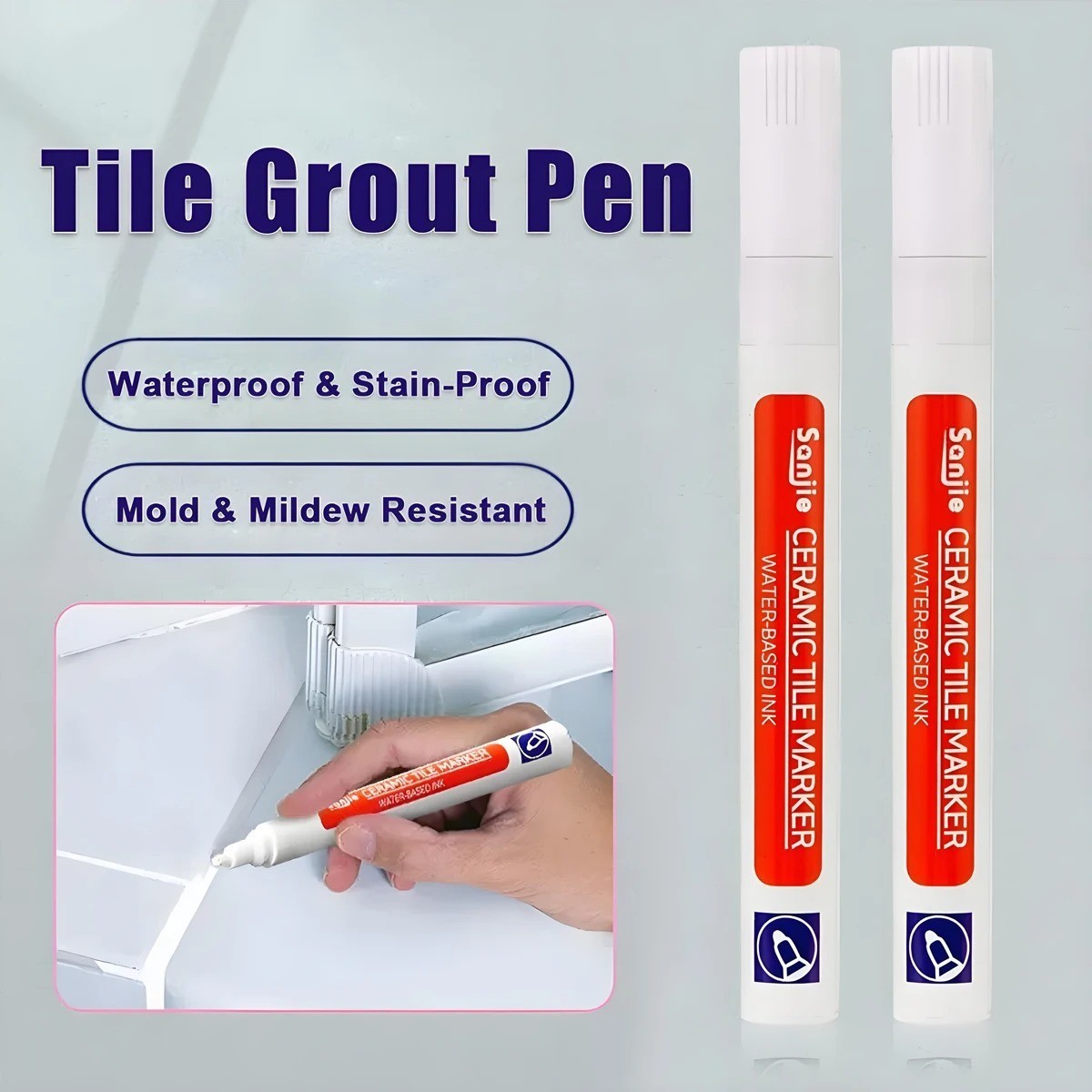 Grout Pen Waterproof Tile Gap Repair Paint Marker Mouldproof Filling Agents