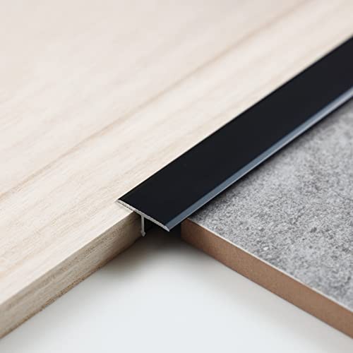 Pcs Aluminum T Molding Trim & Floor Transition 2.9ft X 0.8in 3 Matte Black