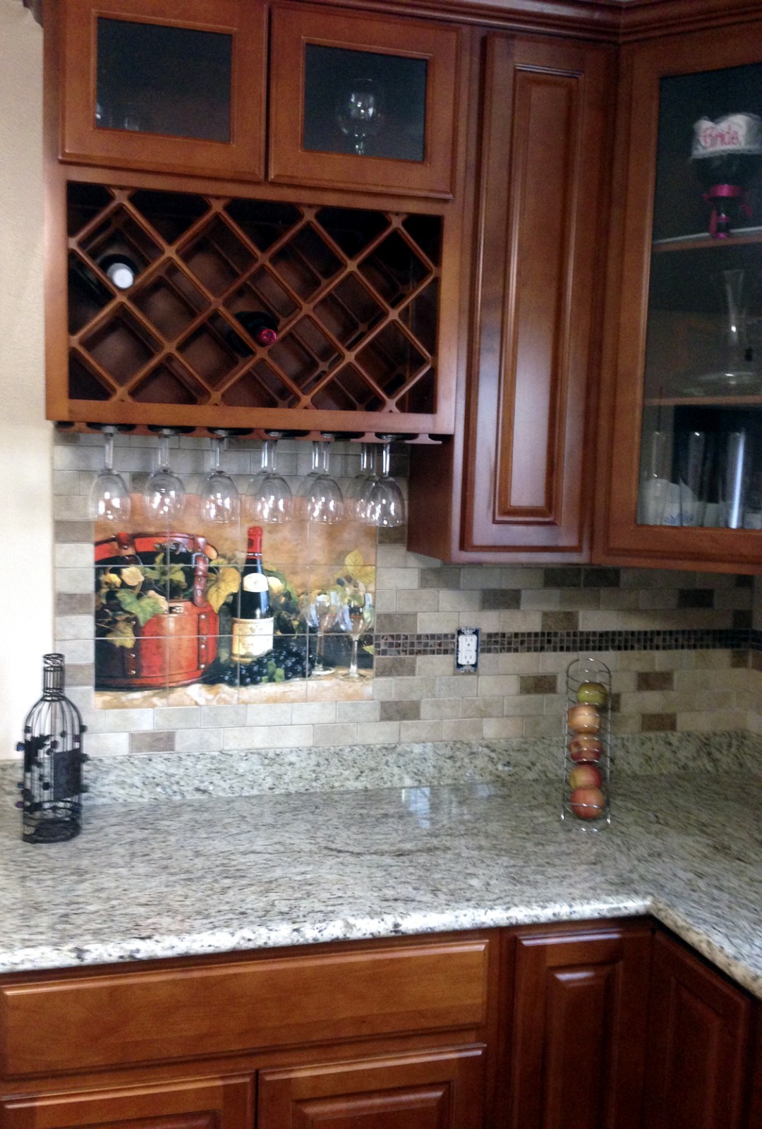 Art Wine Glass Grape Mural Ceramic Backsplash Tile #169