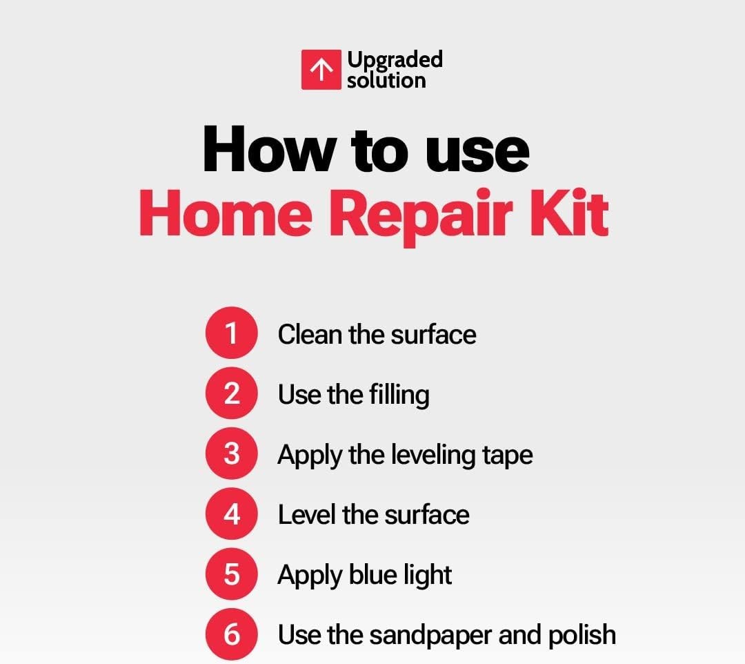 Professional-Quality Repair Kit for Chips & Cracks in Granite & Fiberglass