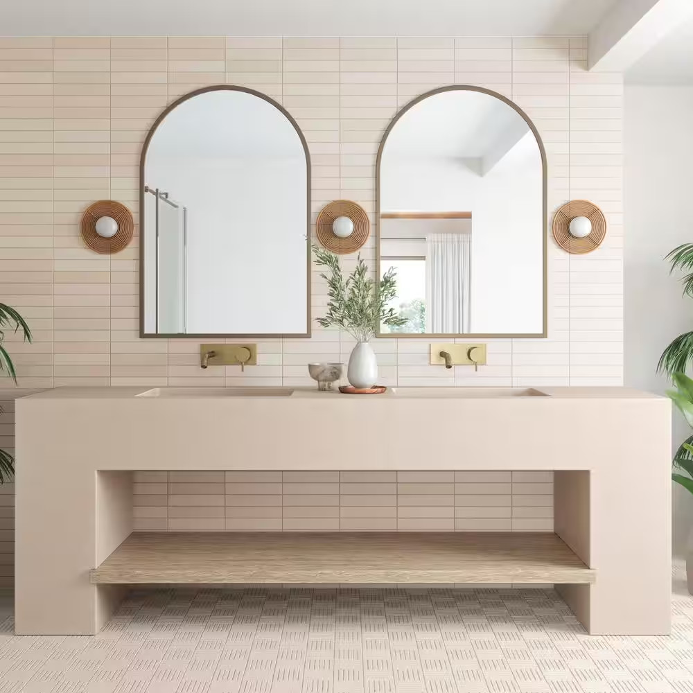 Makoto 2.5 In. X 10 In. Matte Tatami Beige Ceramic Wall Subway Tile (5.38 Sq. Ft