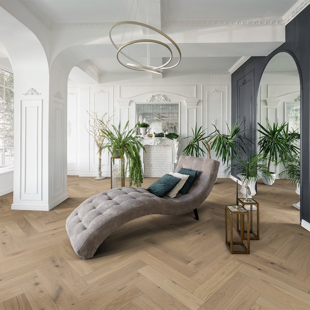 Mullican 25945 Castillian Herringbone 4.92″W Wire Brushed – Monroe Bisque
