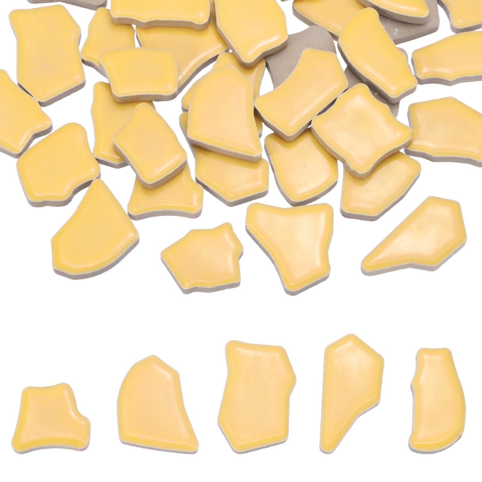 500g/1.1LB 0.79″-1.57″ Irregular Ceramics Mosaic Tiles, Ginger