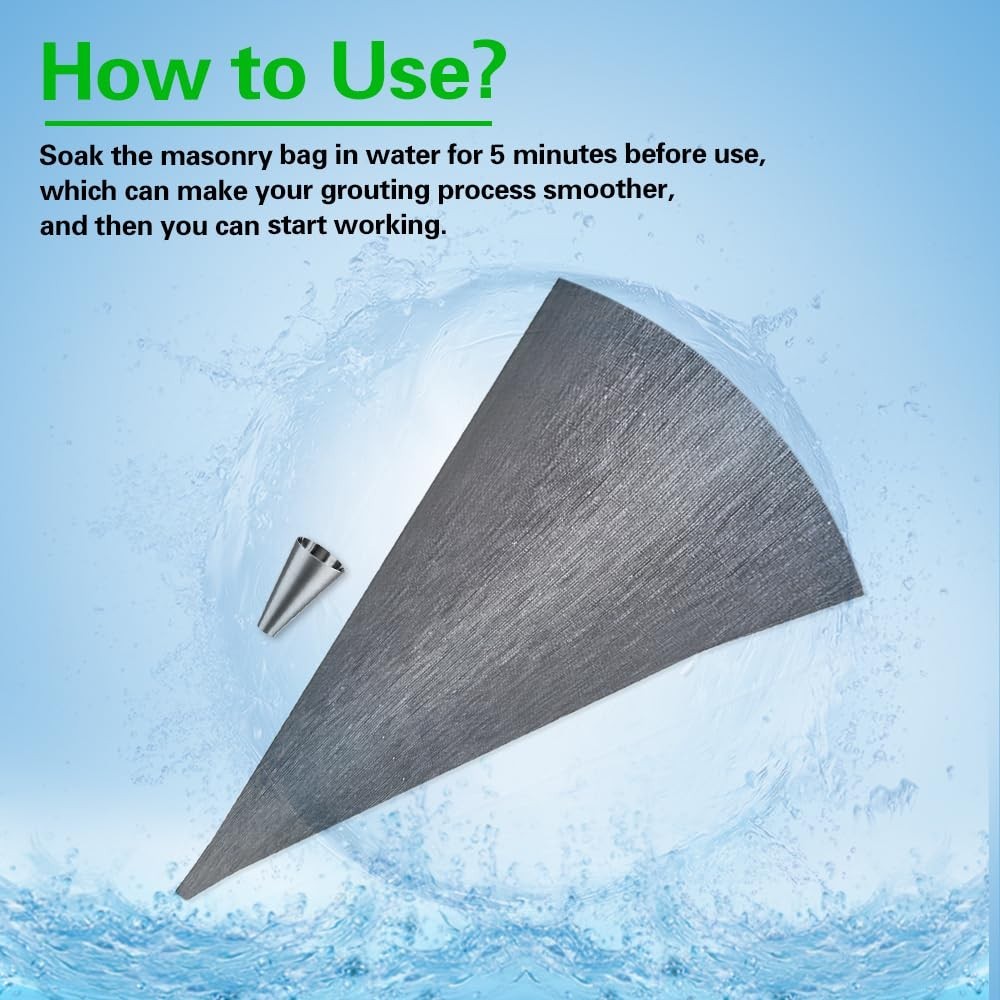 Reusable Grout Bag 12 by 24 Inch PVC Waterproof for Masonry and Tiling Projects