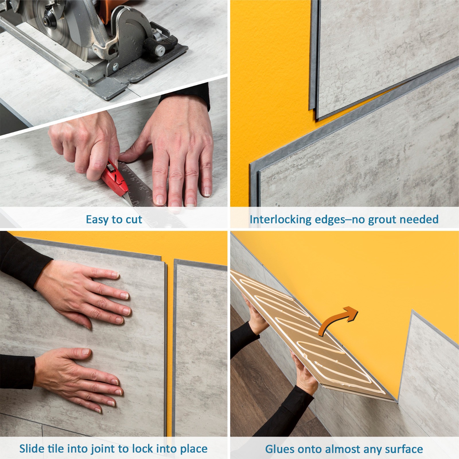 Palisade 23.2in x 7.2in Vinyl Backsplash Tiles