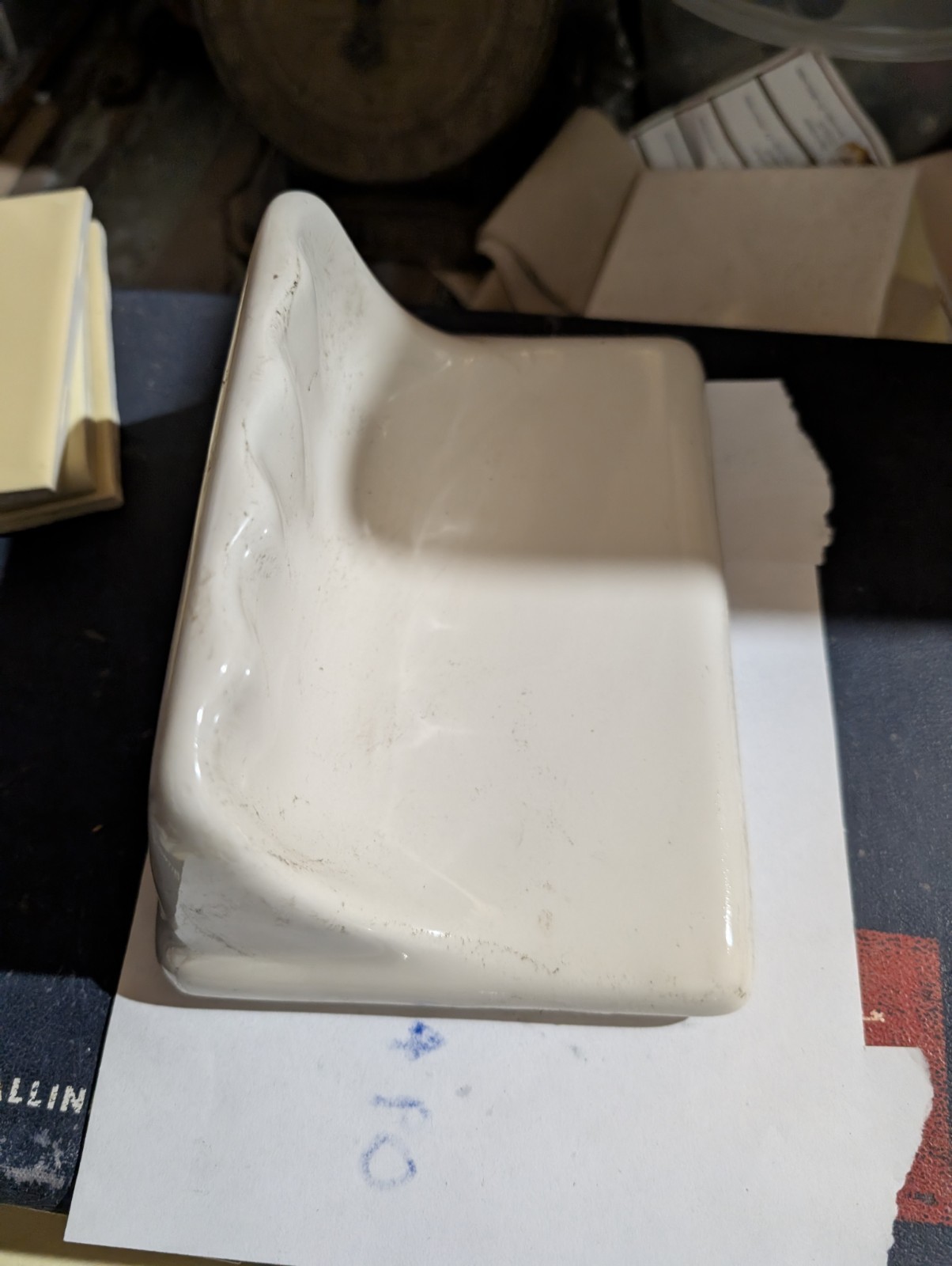 American Olean Ceramic Tile Soap Dish Tub Wall BA5010T1P Almond New