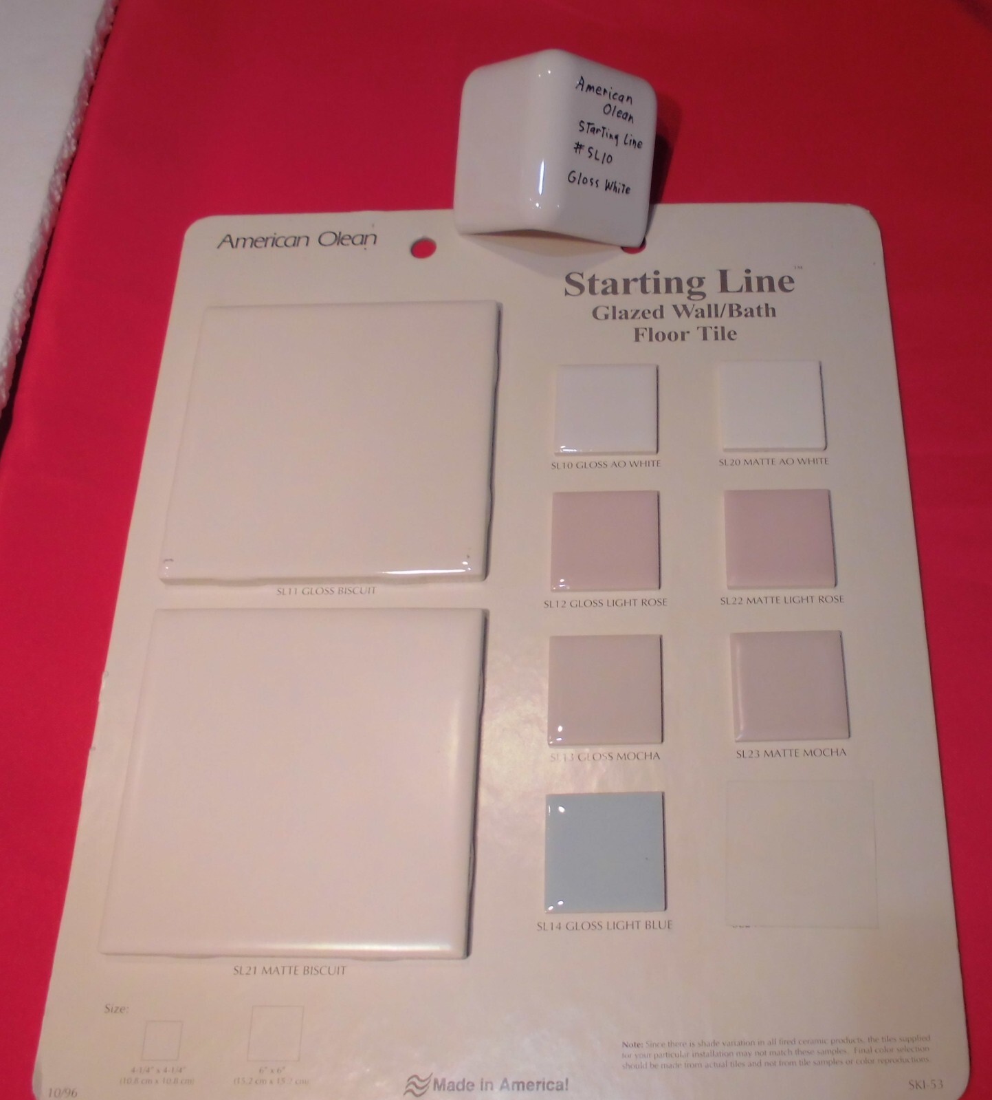 1 pc. Starting Line White: V Cap Corner Ceramic Trim Tile, Countertop Edging, AO