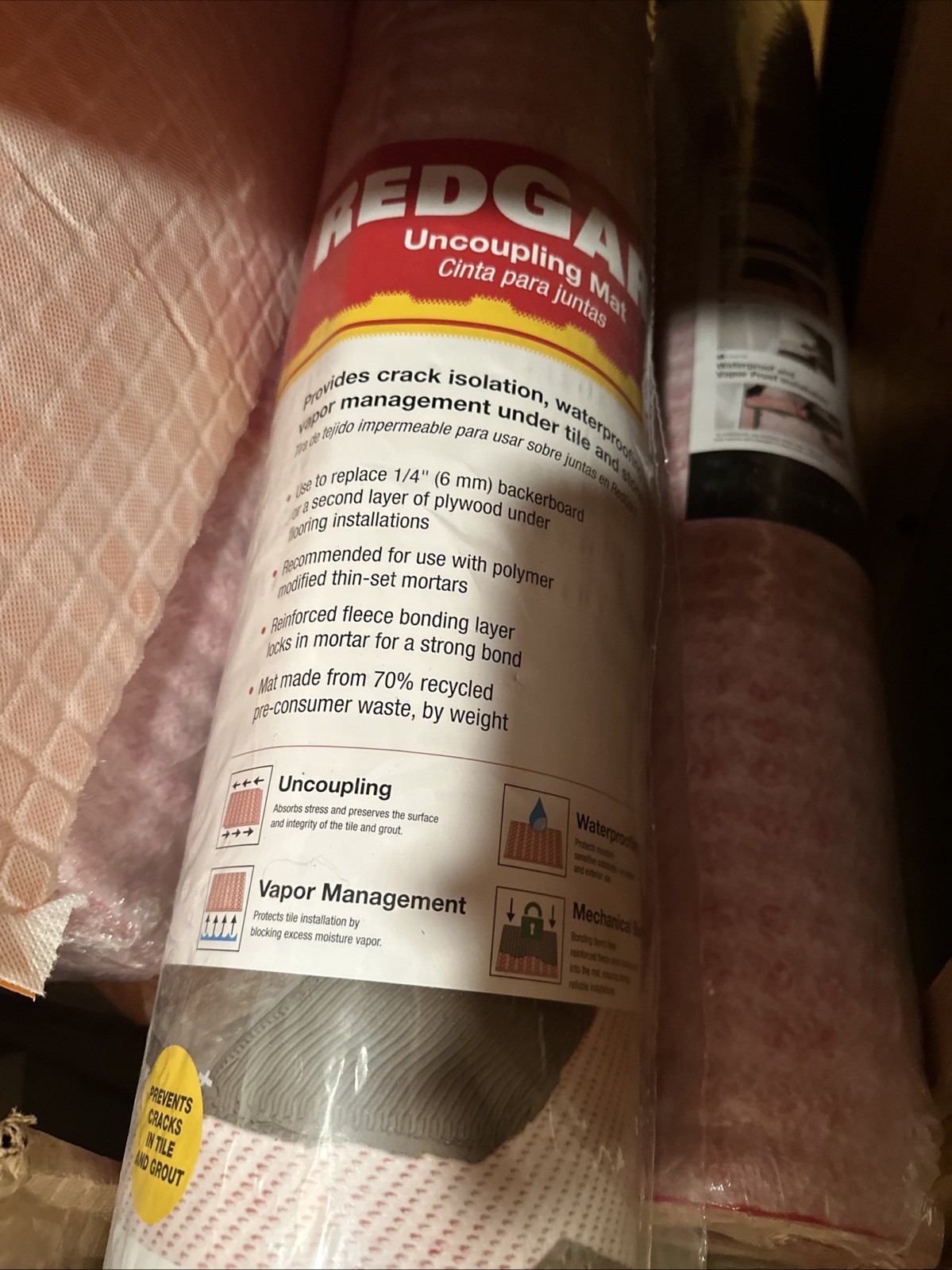 RedGard Waterproof Anti-Fracture Uncoupling Floor Membrane Underlayment