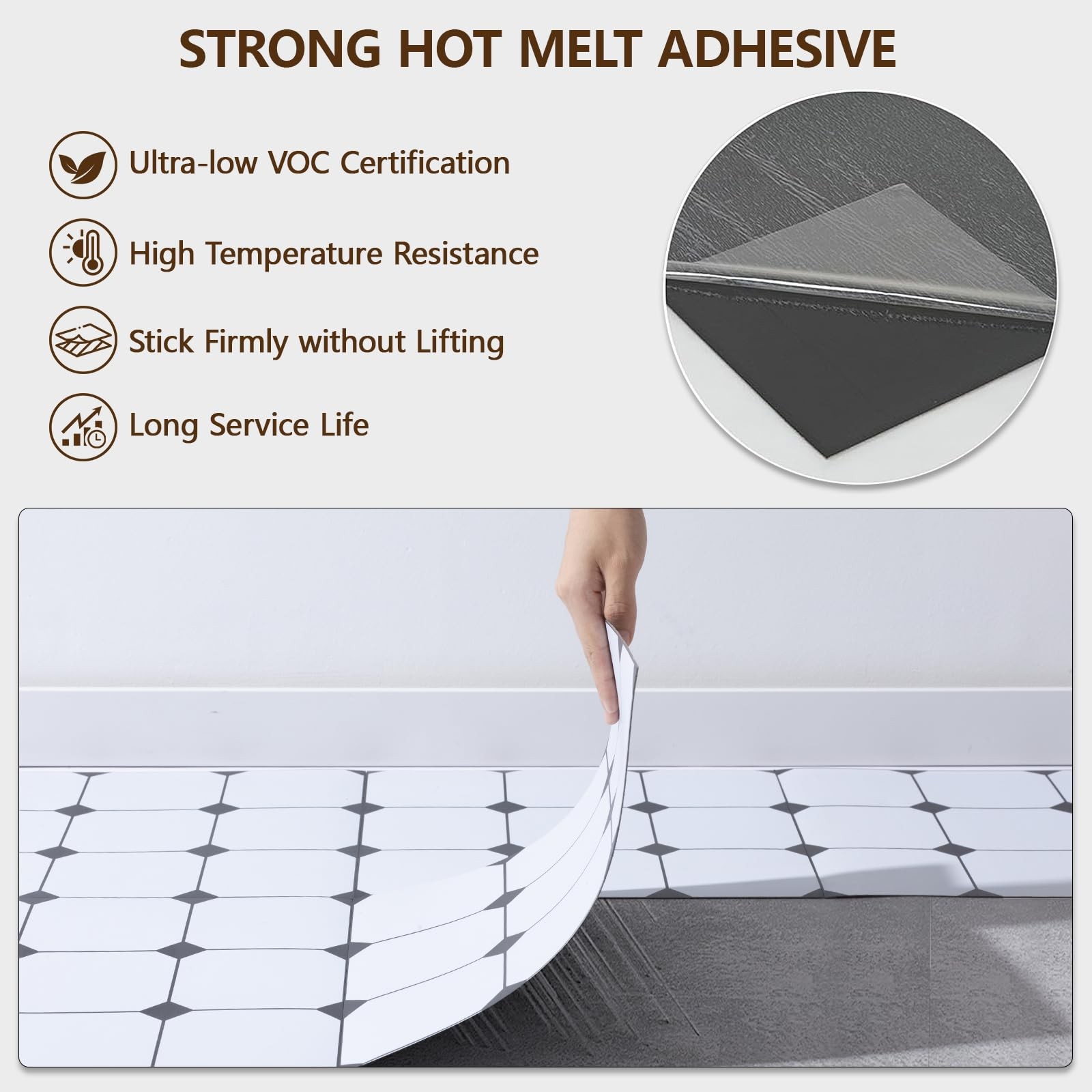 Peel and Stick Floor Tile, 20-Pack 12″ x 12″ Vinyl Flooring, Waterproof Self-…