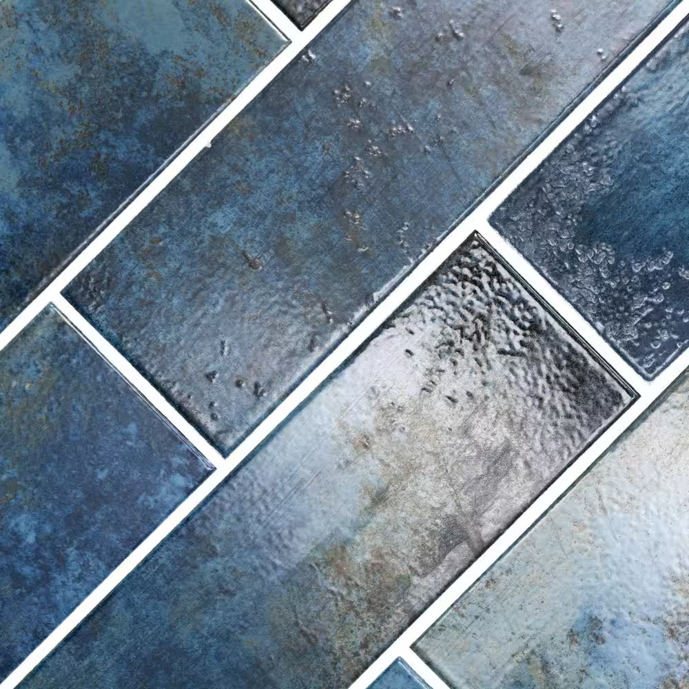 Marina Cobalt 4 In. X 12 In. Glossy Ceramic Subway Wall Tile (11.22 Sq. Ft. / Ca