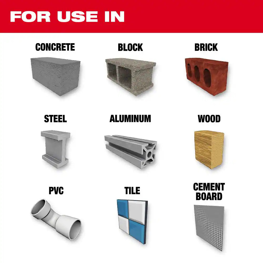Carbide Glass/ Tile/ Natural Stone & Carbide Multi-Material Bit Set (18-Piece)