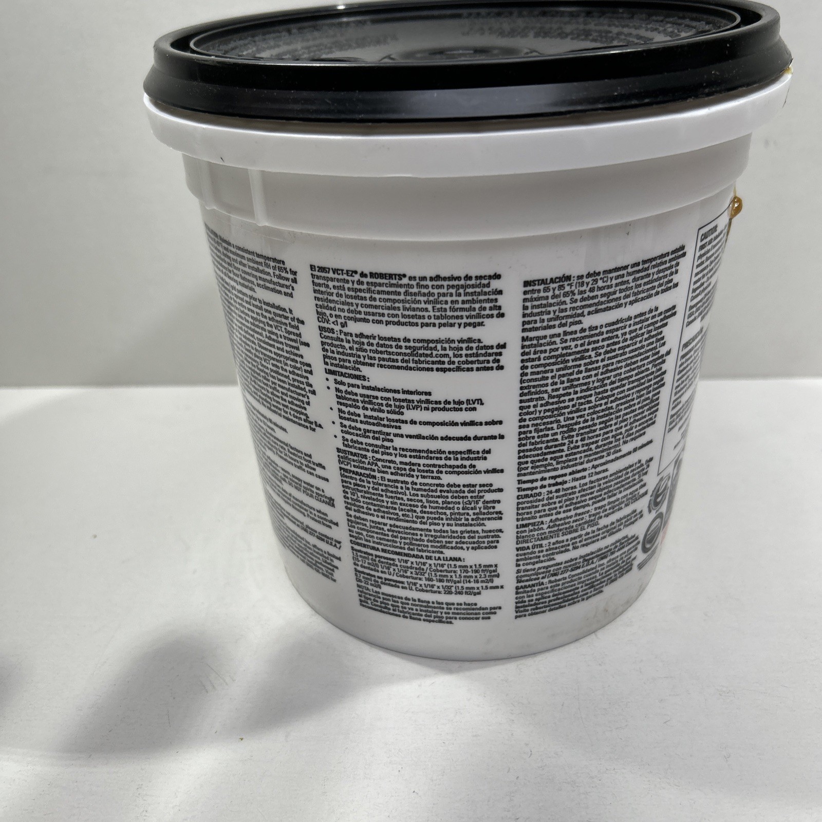 Roberts Adhesive Vinyl Self Floor Tiles Stick Flooring Tile Peel Glue Commercial