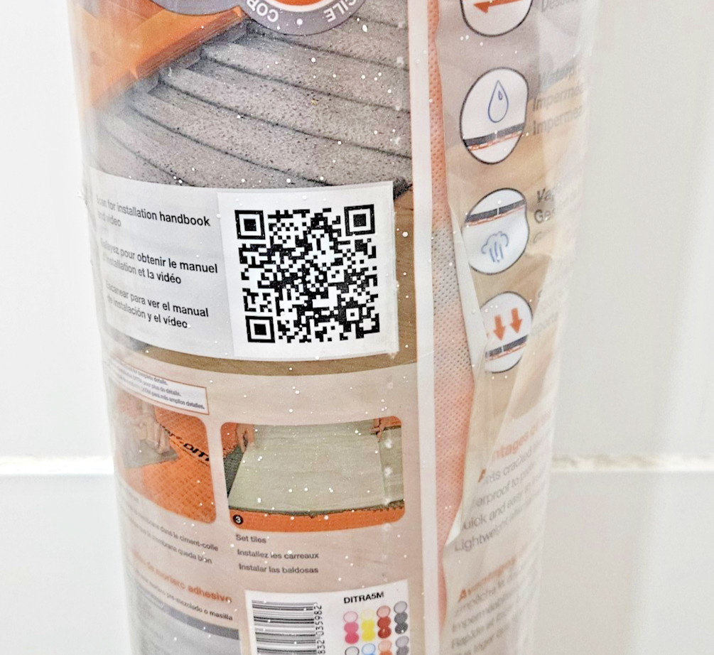 Schluter Ditra 5M Uncoupling Floor Membrane 54 SqFt Roll 1/8″ Tile Underlayment