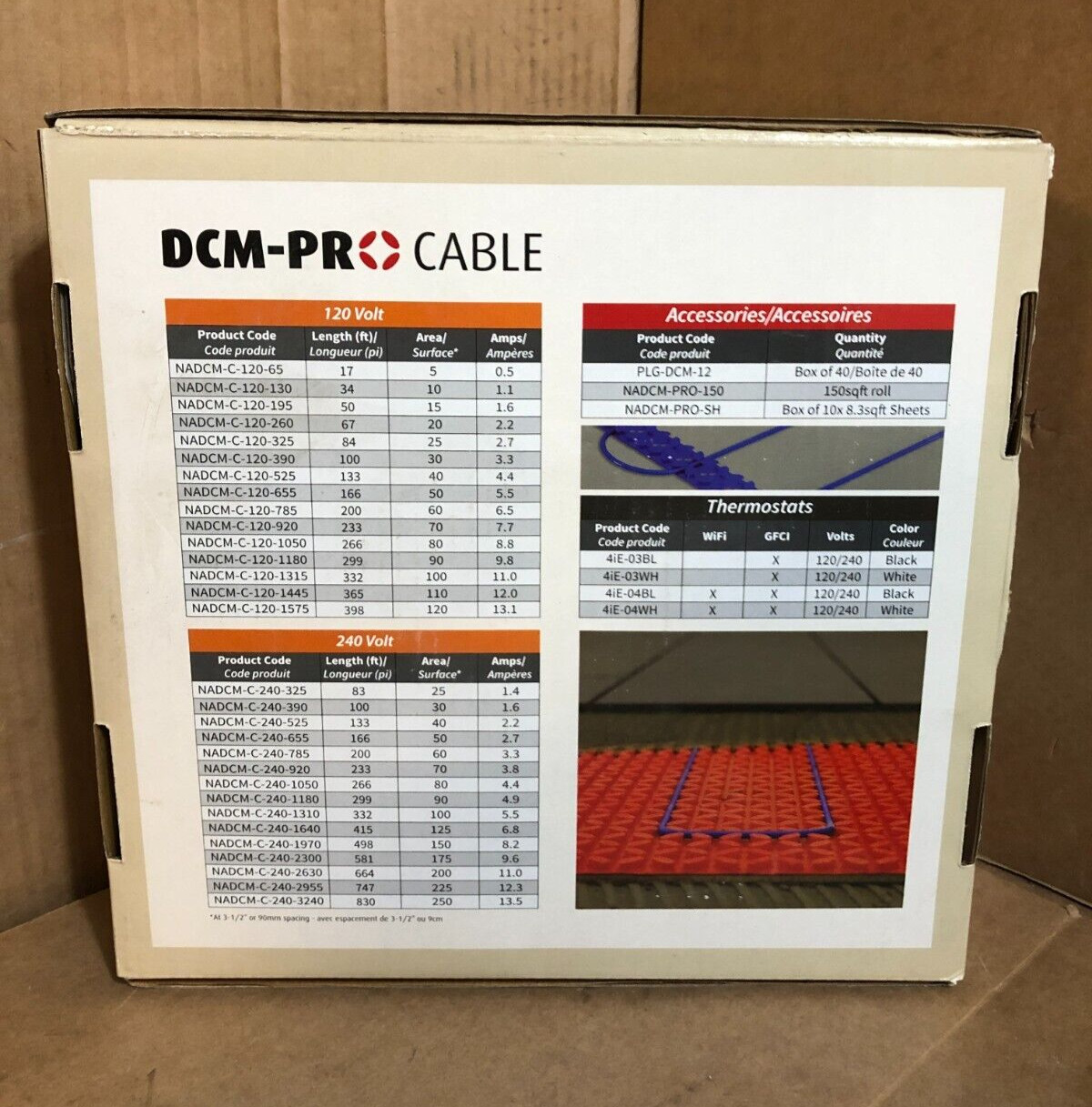 Warmup 175 Sq Ft Electric Heating Cable 240v 2300W, 9.8A DCM-PRO 581′ L **