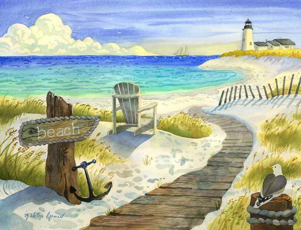 Seascape Accent & Decor Tile Robin Wethe Altman Beach Art RWA004AT