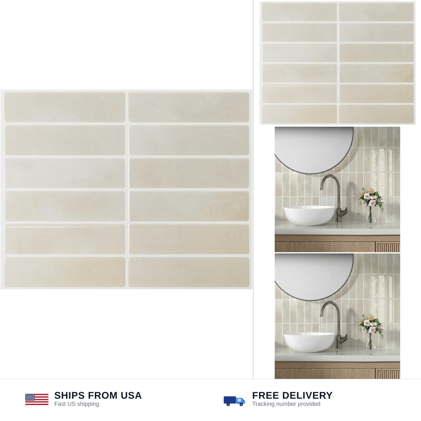 Peel and Stick Backsplash, 10 Sheets 11.42 x 9 in 3D Self Adhesive Wall Tile …