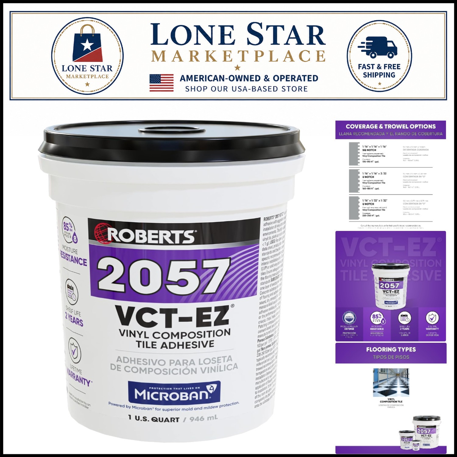 1 Quart Waterproof Vinyl Adhesive – Dries Clear for Easy Flooring Installations
