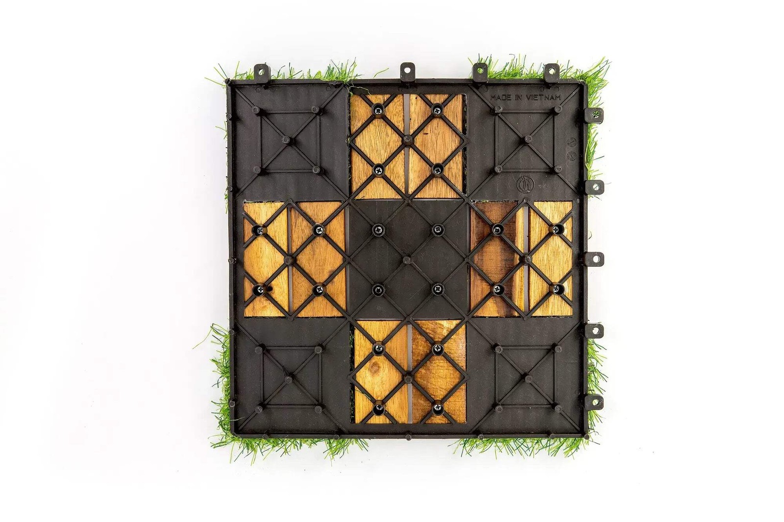 10PCS Acacia Wood Deck Tile Interlocking Flooring Waterproof Tiles Outdoor Patio