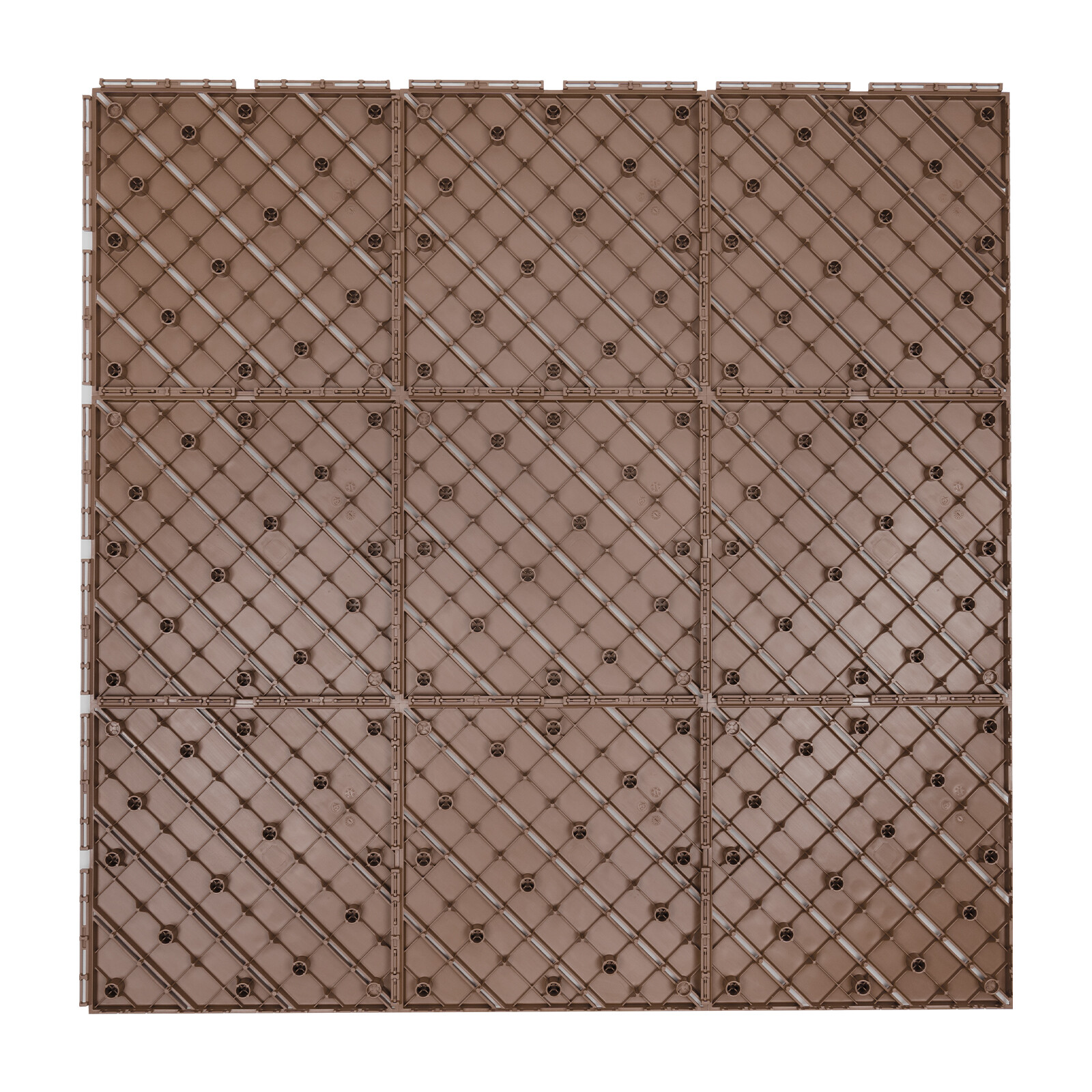 27 PACK Plastic Interlocking Deck Tiles Outdoor Patio Flooring Coffee 12″x12″.