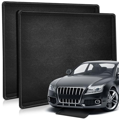 Set of 2 Auto Drip Trays 47×30 Inch Plastic Oil Trays for Under Cars