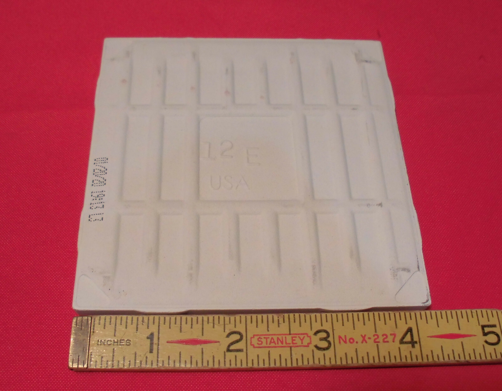 1 pc. Salt + Pepper Glossy Ceramic Tile by American Olean 4-1/4″ New Stock, Mint