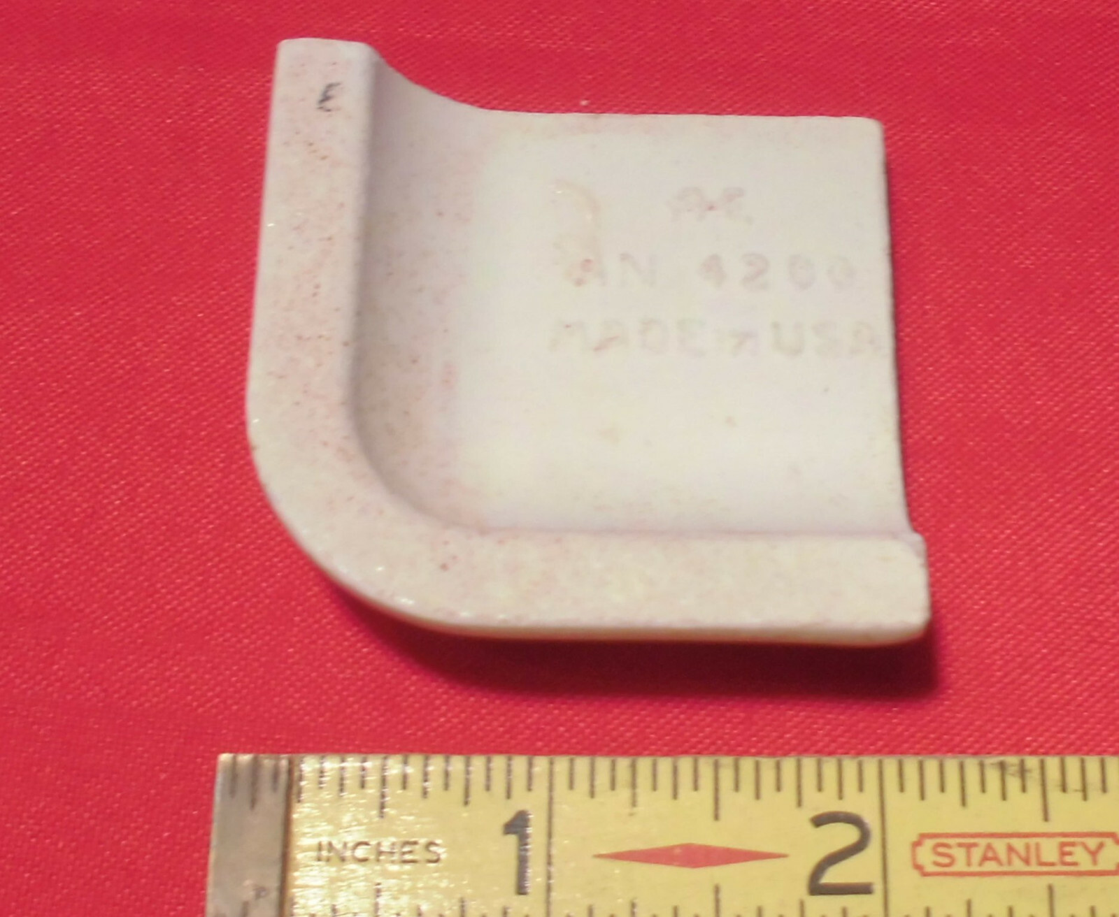 1 pc. Buckwheat Ceramic Bullnose Outside Corner Tile 2″ X 2″ American Olean