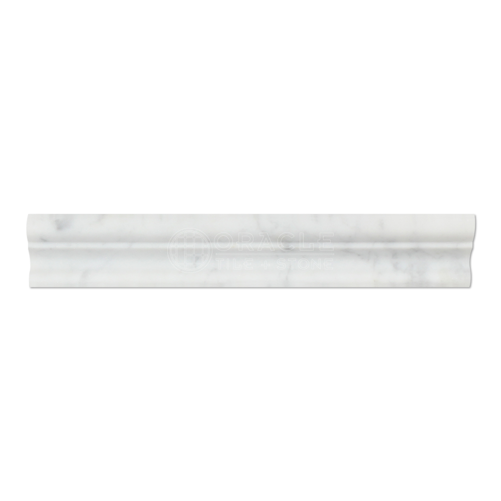 Carrara White Italian (Bianco Carrara) Marble Crown Mercer Trim Molding
