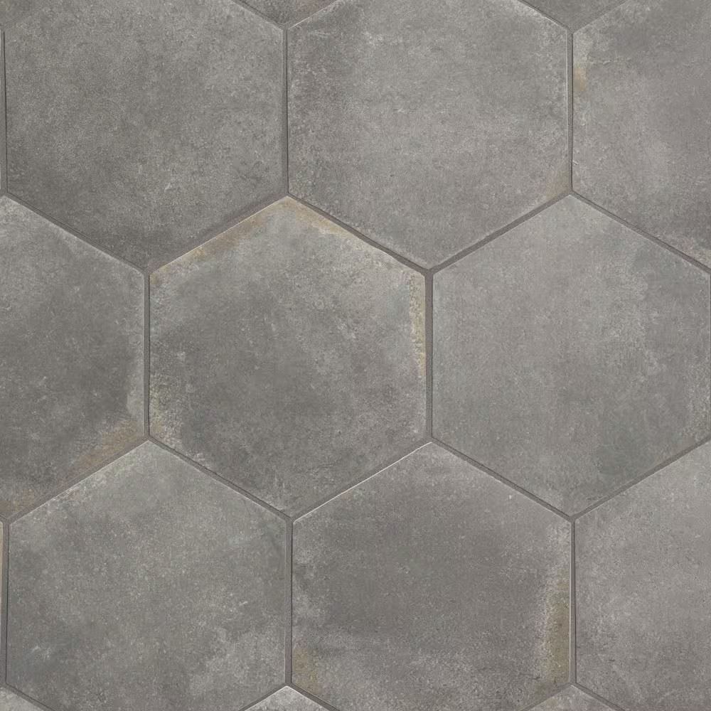 D’Anticatto Hex Notte 11 In. X 12-3/4 In. Porcelain Floor and Wall Tile (11.25 S