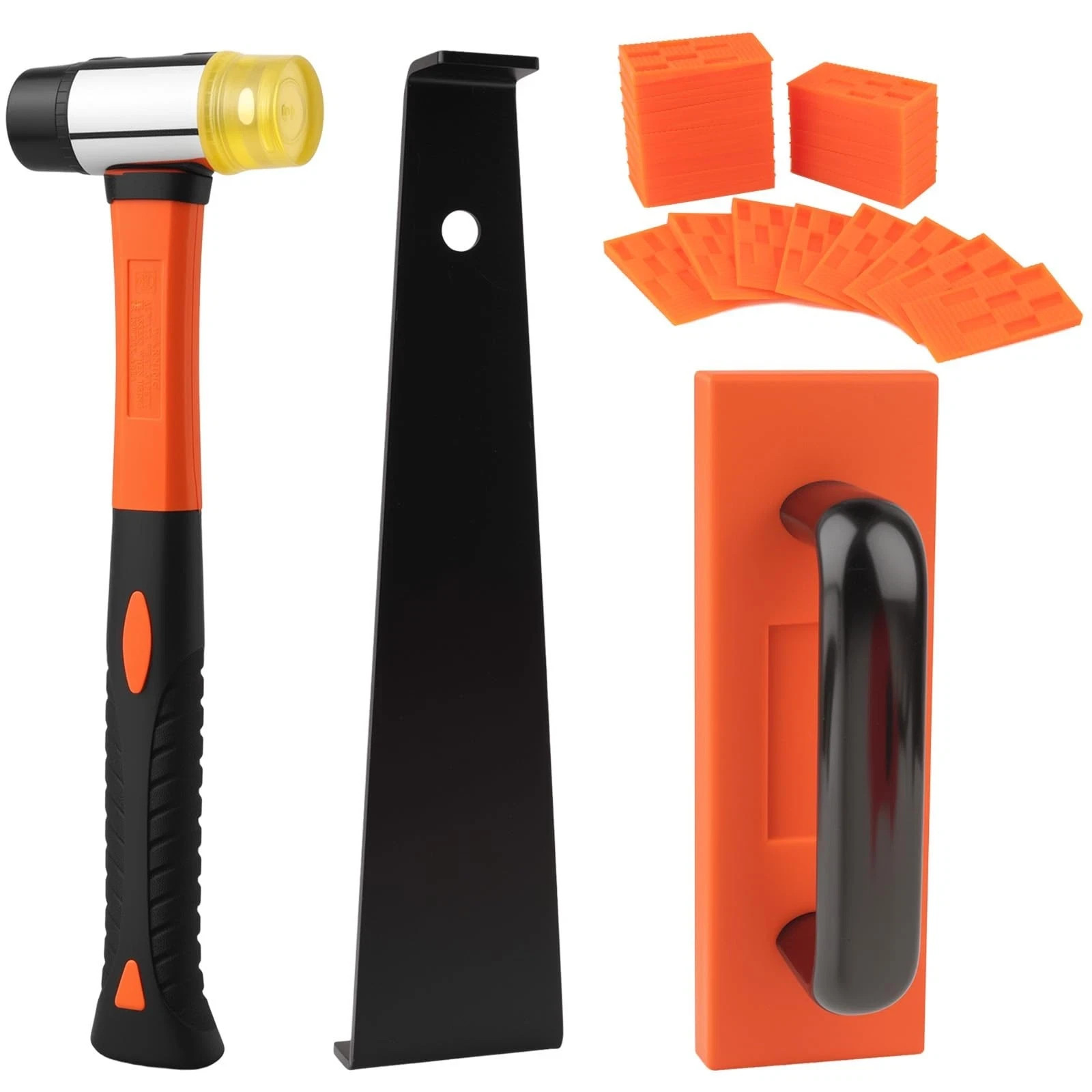 43-Piece Laminate Flooring Tools with Sturdy Double-Ended Hammer, Steel Retur…
