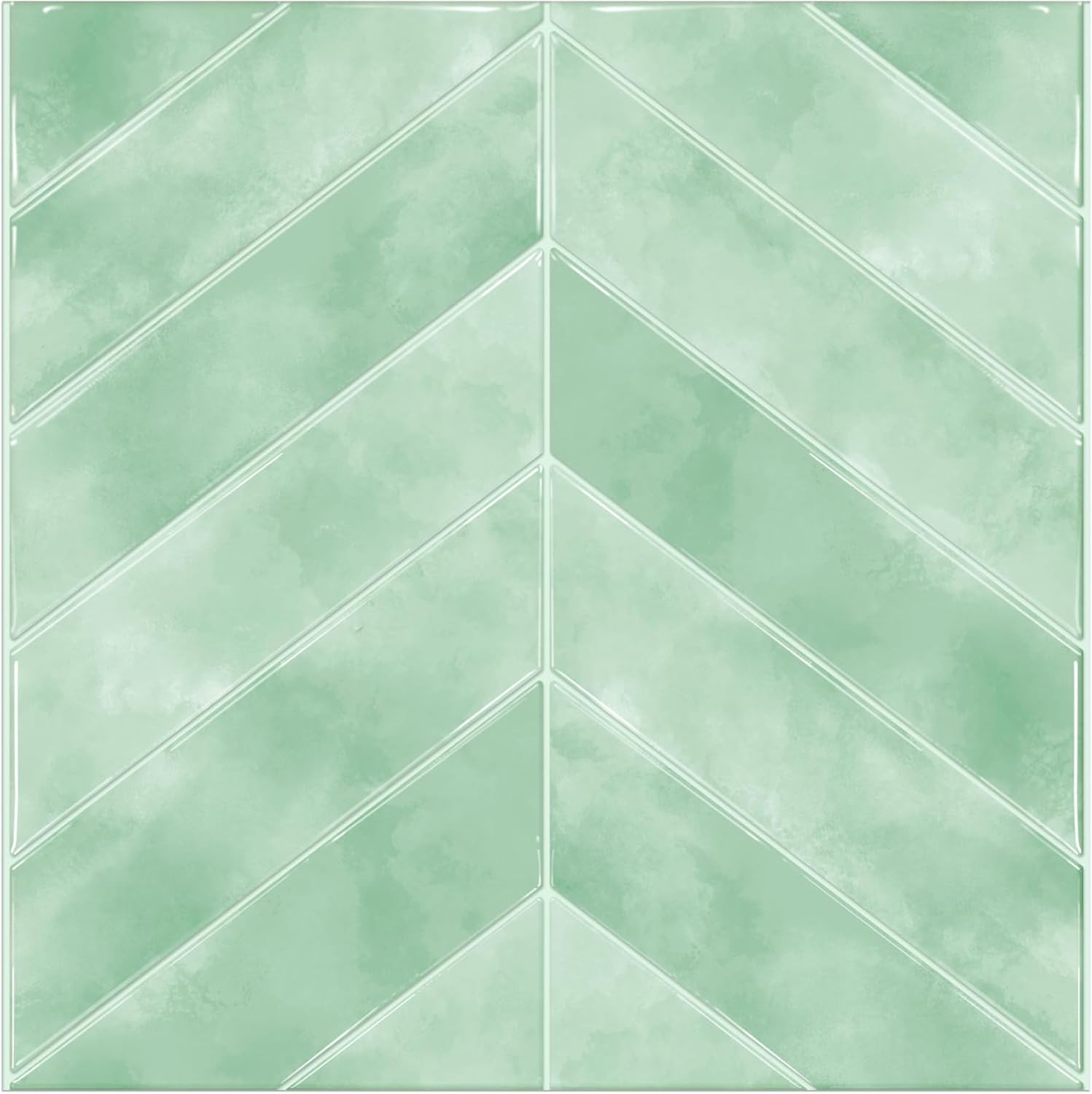 Herringbone Peel and Stick Backsplash, 10 Sheets of 11.8″X11.8″ – 3D Adhesive Wa