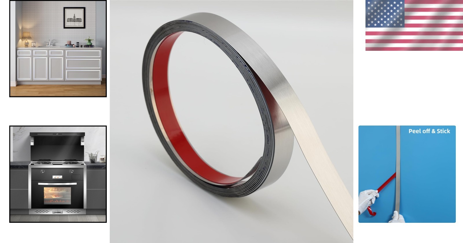 Durable Peel & Stick Stainless Steel Trim – Effortless Installation & Chic Look