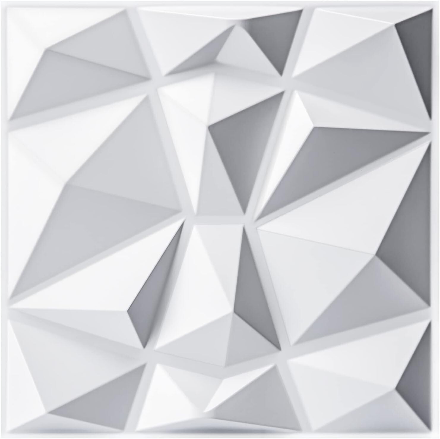 Art3d 33-Pack 11.8″x11.8″ PVC 3D Wall Panels in Diamond Design, 32 sq.ft/case