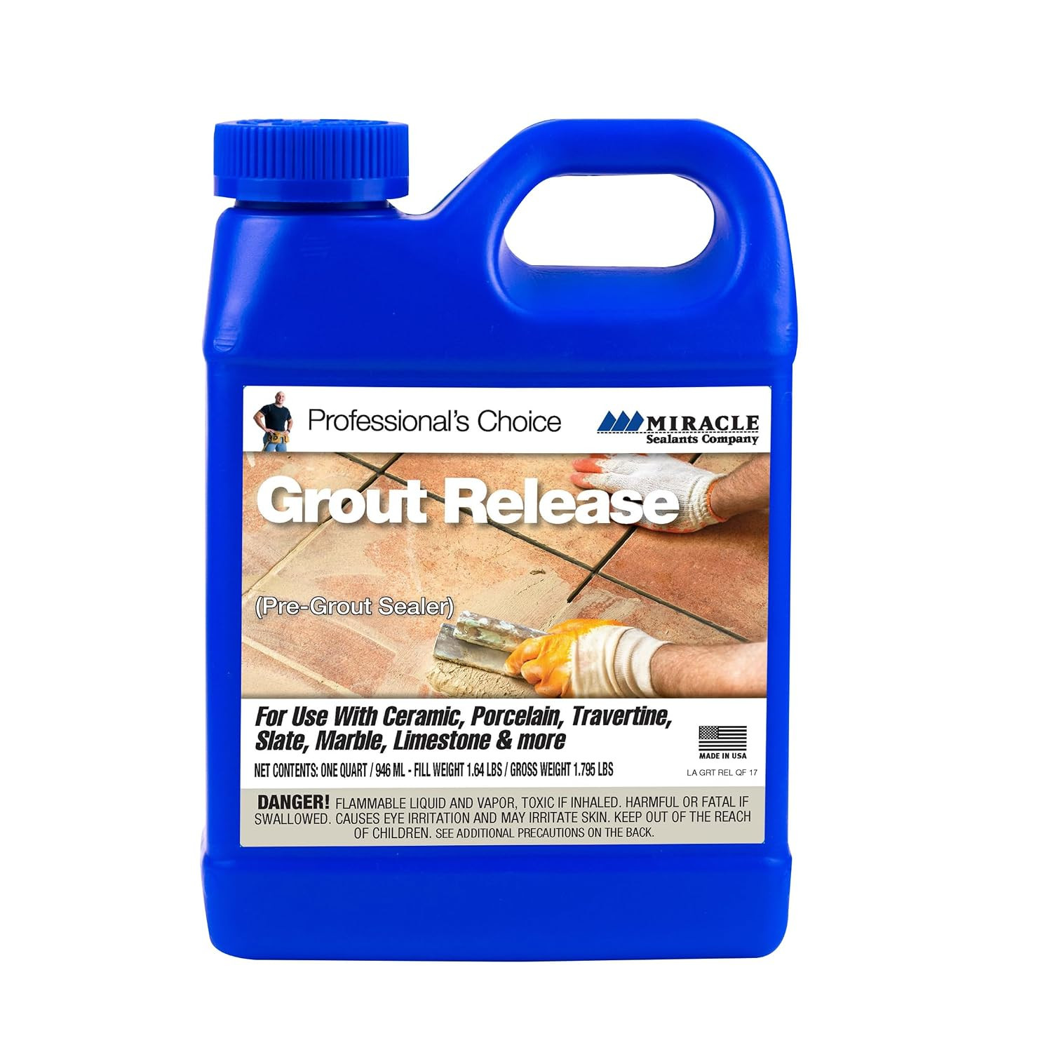 Grout Release Pre-Grout Sealer for Ceramic, Porcelain, Travertine, Slate, Mar…