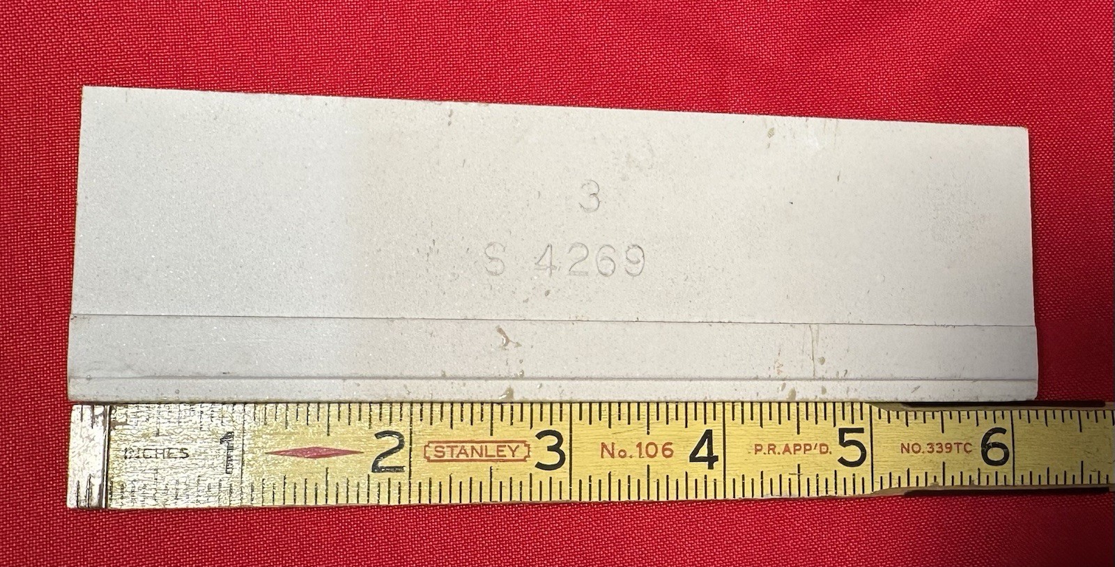 1 pc. Olive – Green: 2” X 6” Glossy Bullnose Ceramic Tile by Robertson, NOS