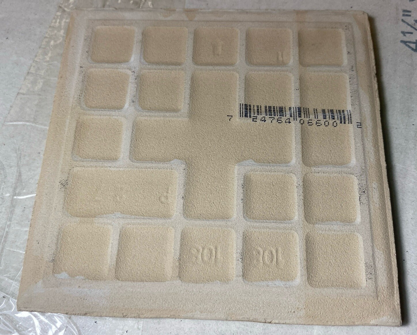 US Ceramic Tile Snow White Gloss 4-1/4″ Square 724764 066002 Vintage 1 Tile