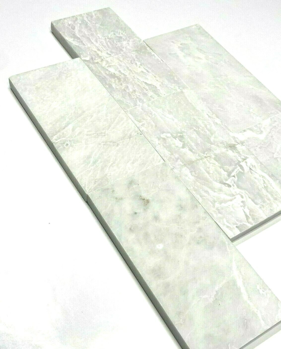 Glacier White 3×6 Polished Marble Tile Floor Backsplash Kitchen (Sold by piece)