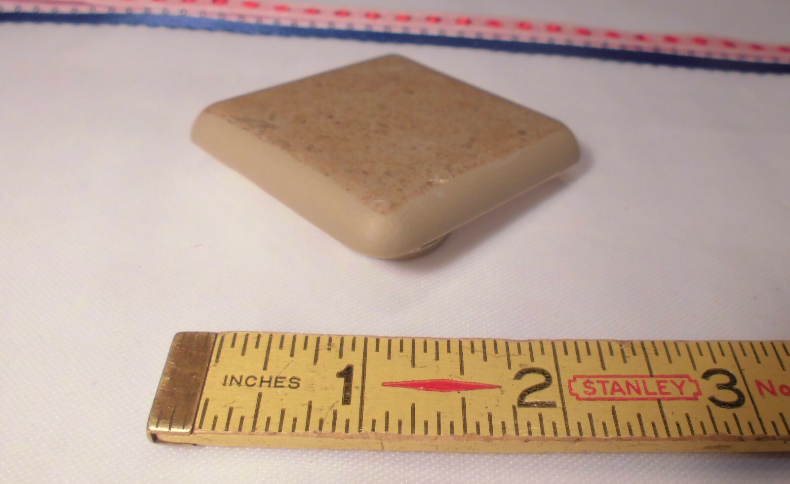 2 pcs. *Matte Light Brown* #CR82 Terra Marrone by American Olean; 2″ Bullnose
