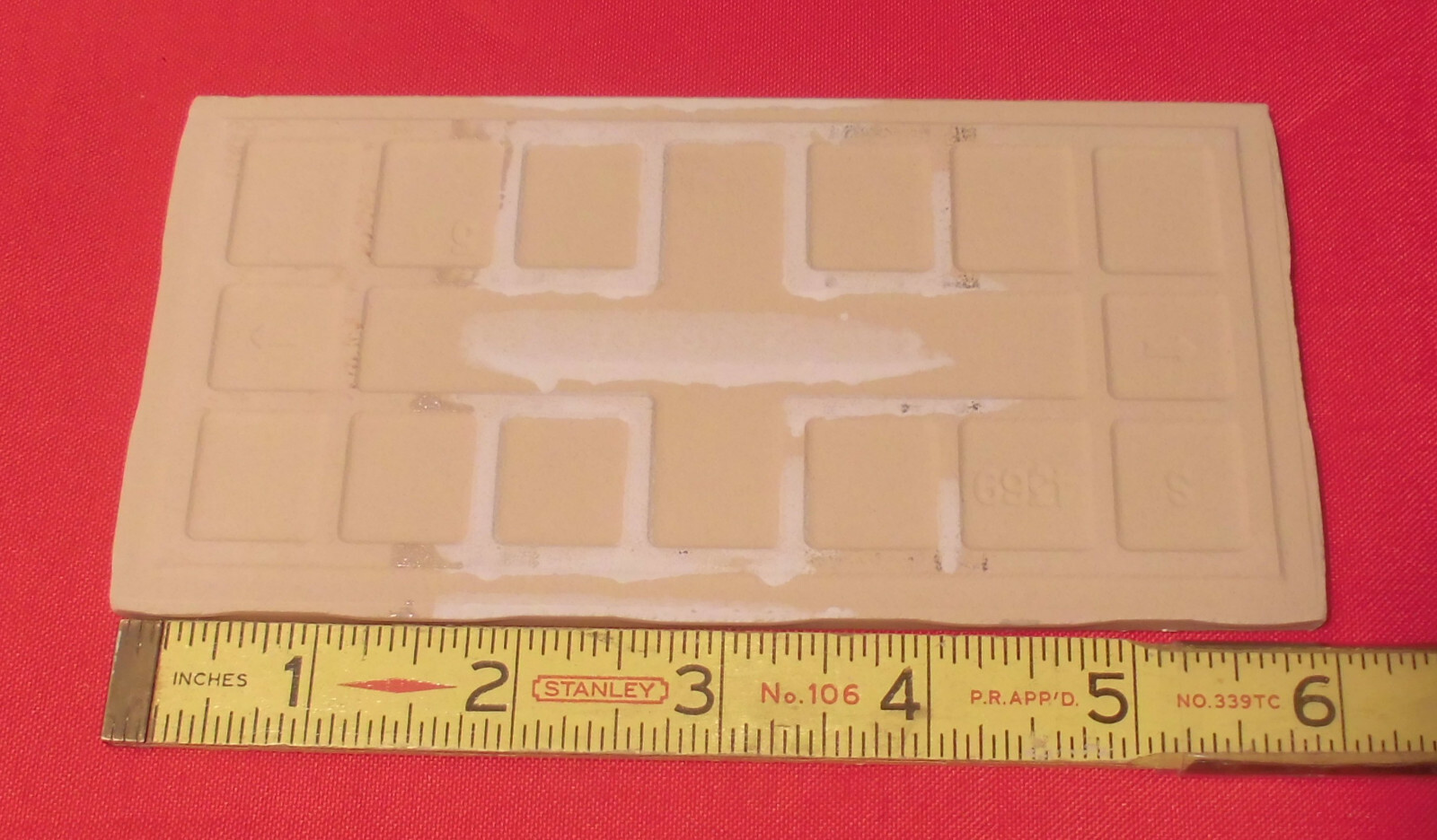 1 pc. Fawn Beige: 3″ X 6″ Glossy Bullnose Ceramic Tile: New Stock, Made USA