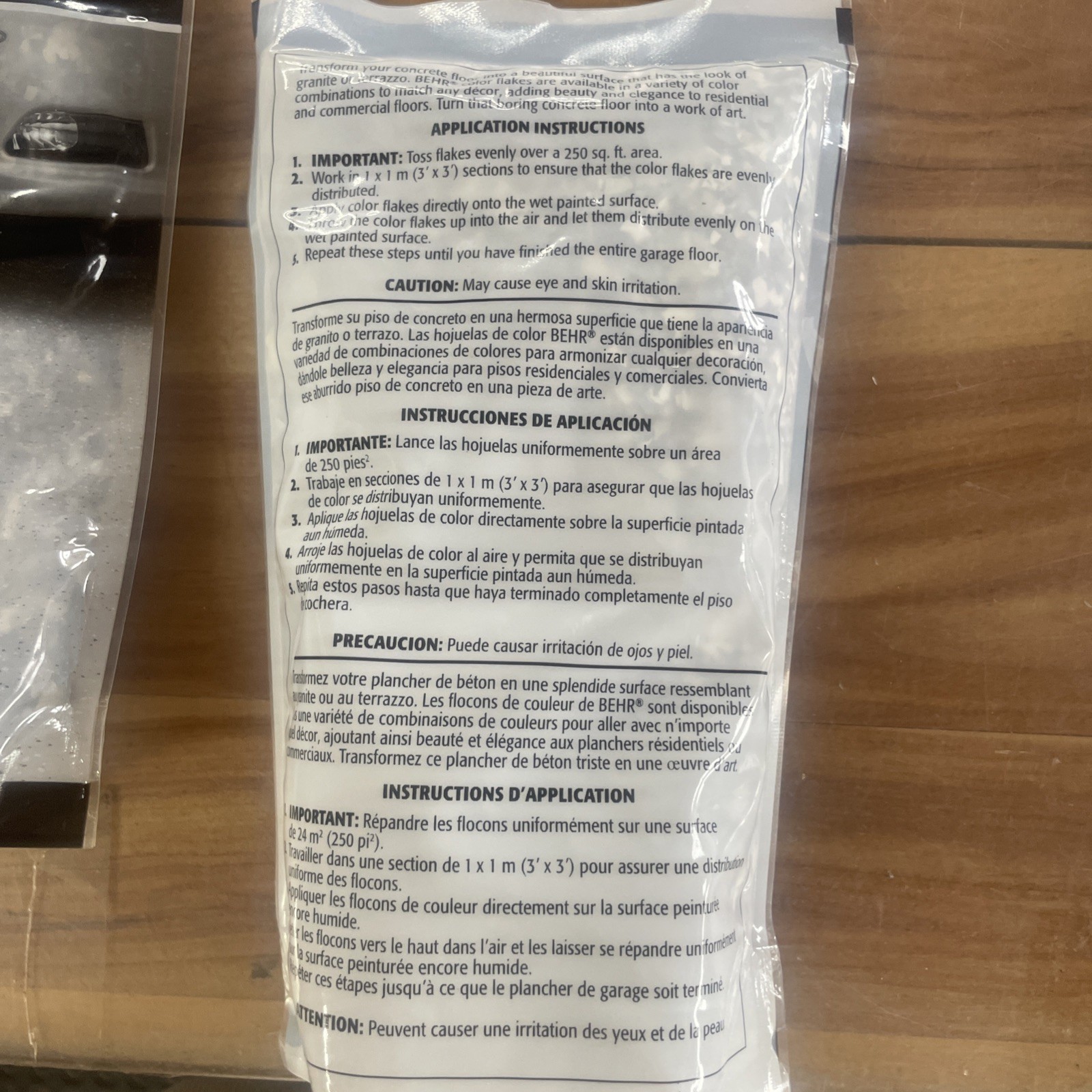 2 Bags BEHR Brand Grey Flakes Additive Concrete Floor Granite / Terrazzo Floor