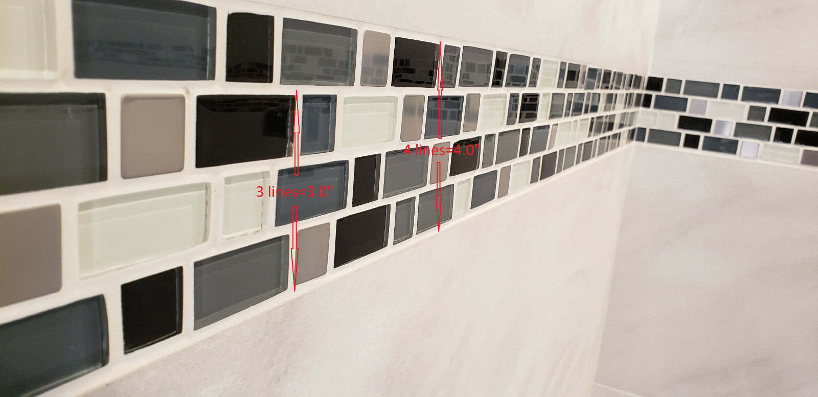 Glass mosaic tile border installation tool