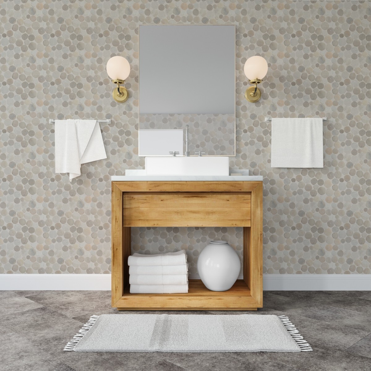 Sunset Round Mosaic Wall & Floor Tile ($12.6/SqFt)