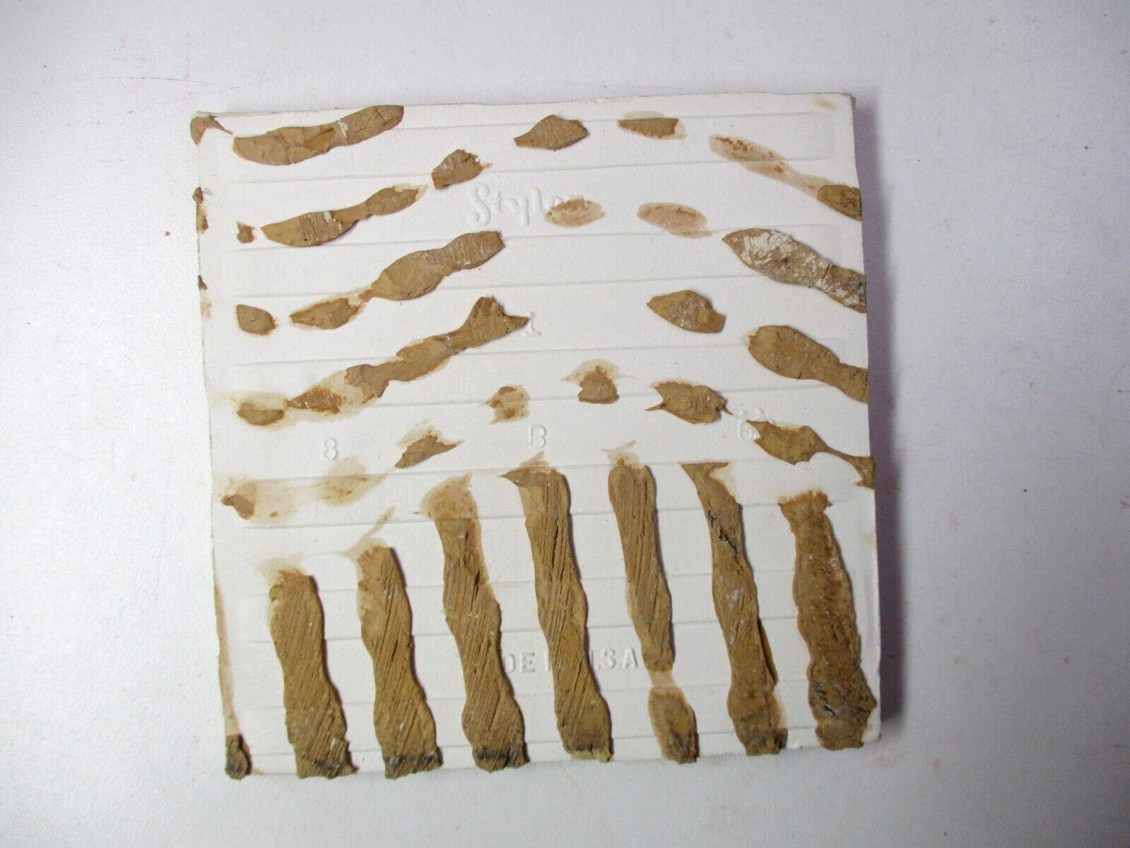 1 Wall Tile Stylon USA Used Gloss Mid Gray 4-1/4″ inch Square Vintage 1960-70s
