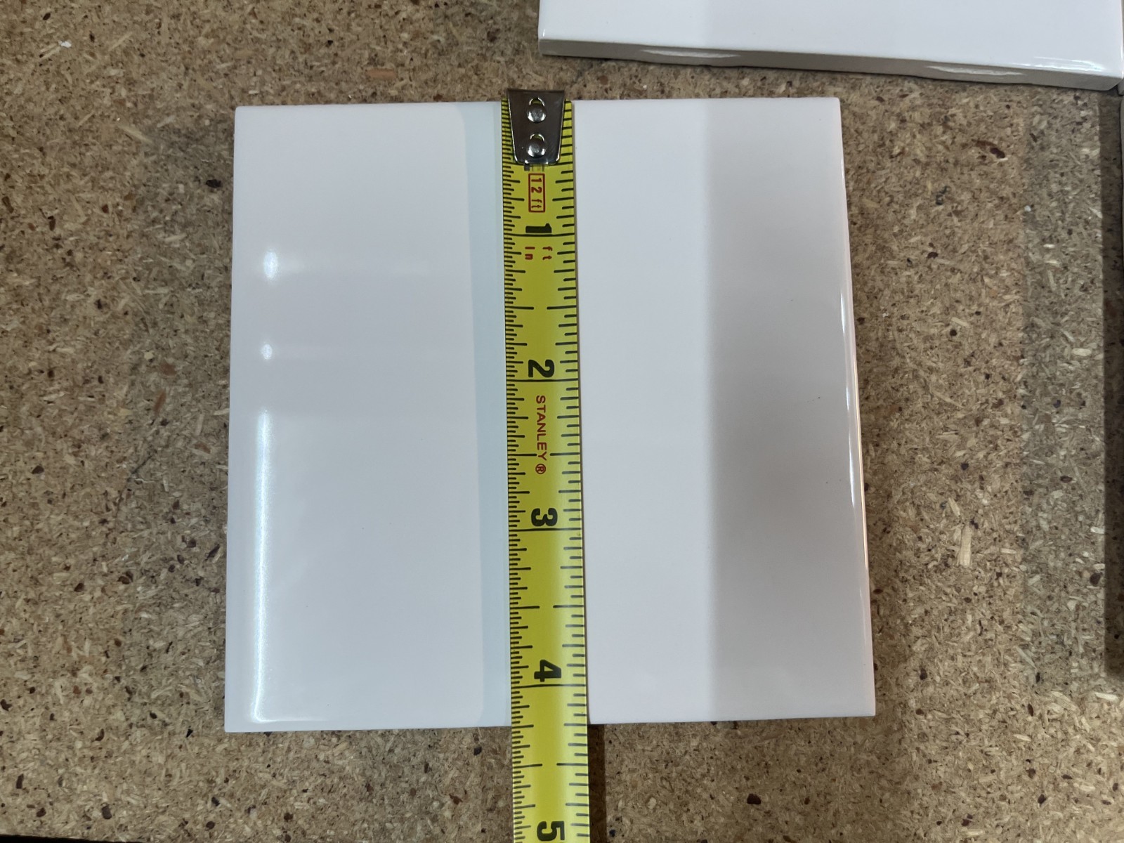 10 Pack Mulia Ceramics Glossy White Tile 4 1/4″ x 4.25″ Square DNA 01902 L