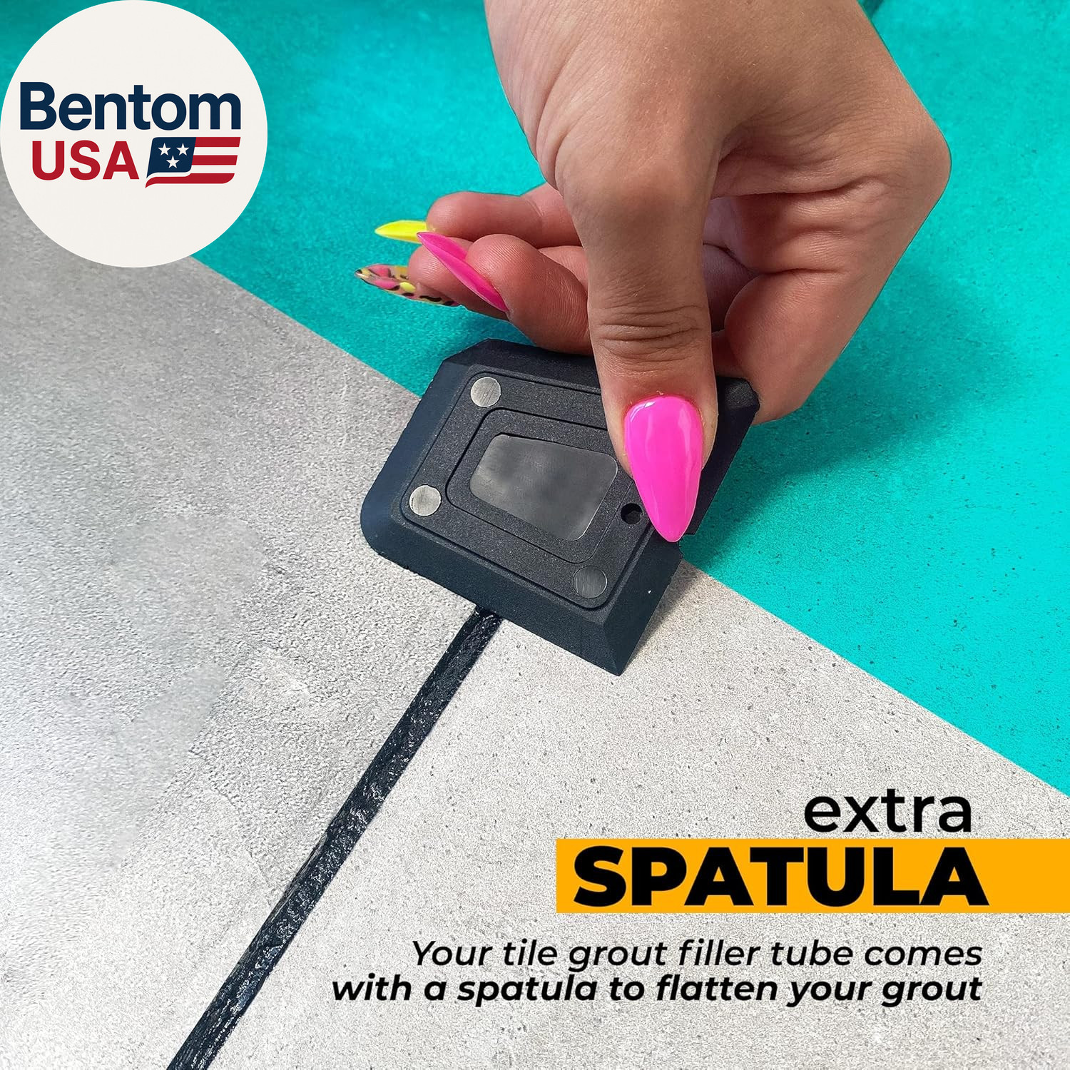 Tile Grout Repair Kit – Black Premixed Acrylic Sanded Grout Filler for Bathroom,