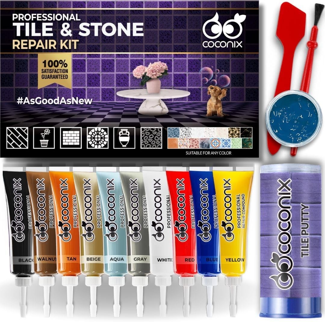 Porcelain Repair Kit – Tile Stone Repair Kit, Marble Repair Kit, Tub and Tile Re