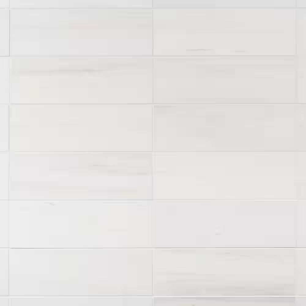 Bianco Dolomite White 4 In. X 12 In. Honed Marble Floor and Wall Tile (6.56 Sq.