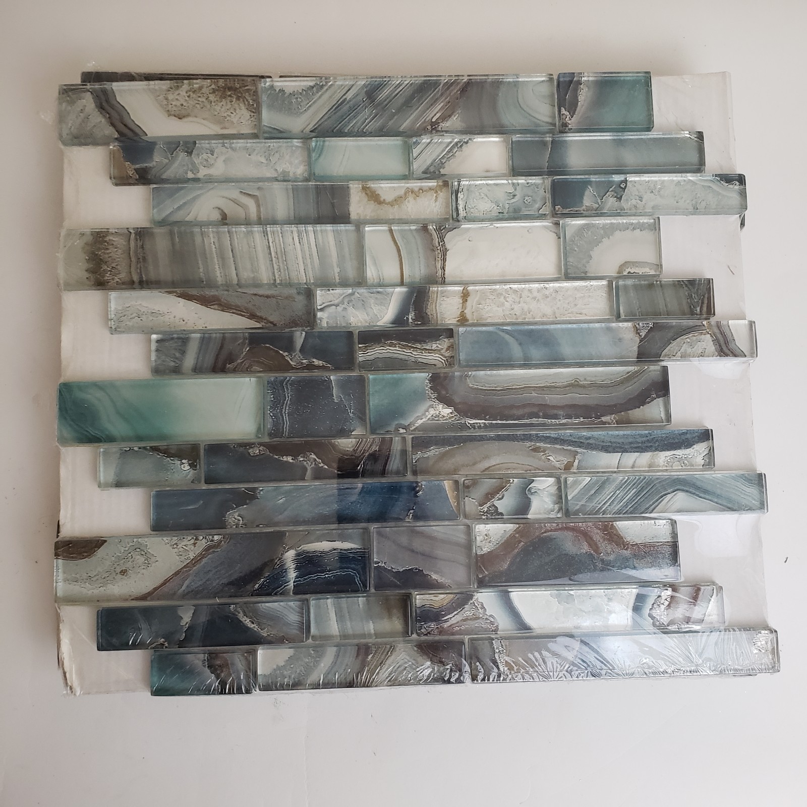MS International Night Sky Interlocking Glass Wall Tile Lot Of 4 12×14″ Tiles