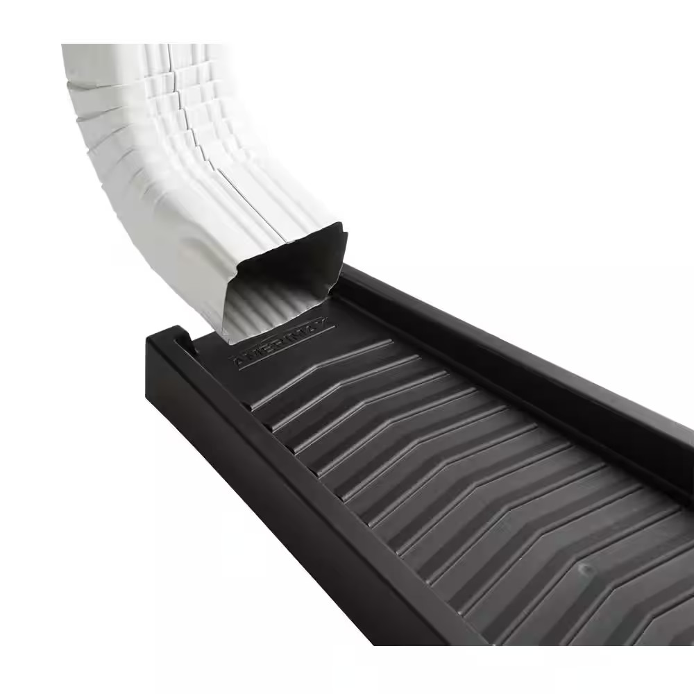 24 in. Black Vinyl Splash Block