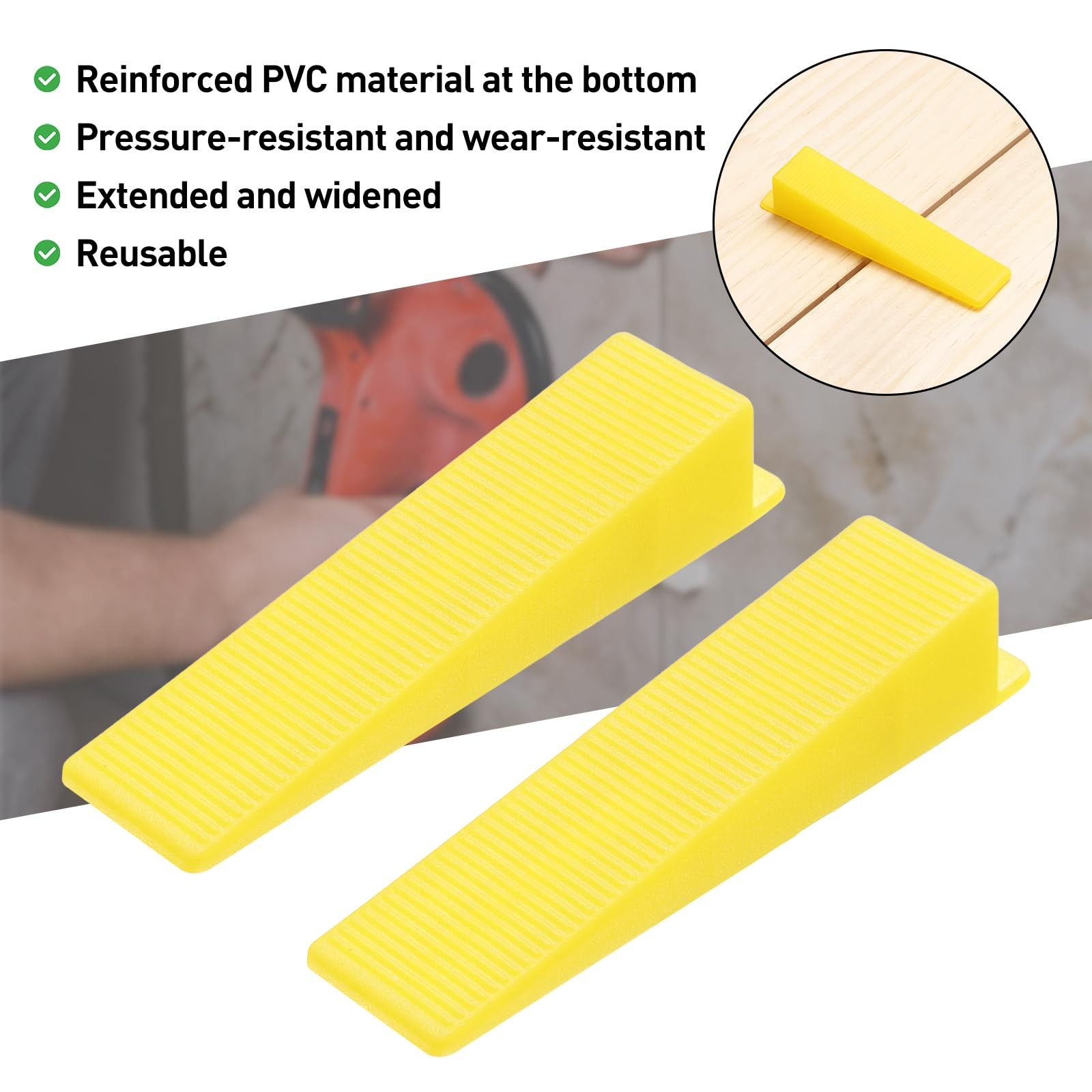 PATIKIL 900 PCS Tile Leveling System Wedges, Reusable Tile Leveling Wedges fo…